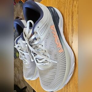 Hoka One One Gray and Orange Women's Sneakers
